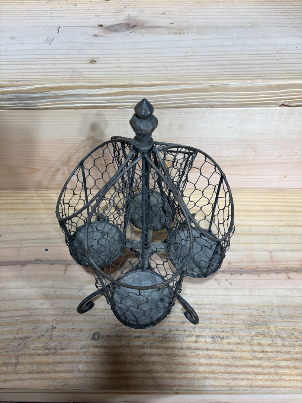 Rustic Metal Wire Caddy - Picture 2 of 3